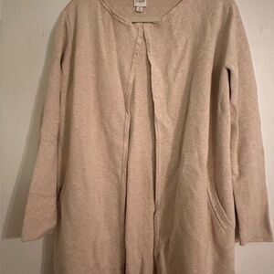 J. Crew Factory Cream Open Cardigan w/ Pockets
